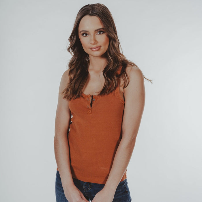 Normal Brand Women's Two-Button Snap Tank
