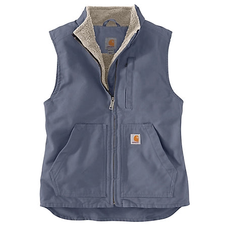 Carhartt Women's Relaxed Fit Washed Duck Sherpa Lined Mock Neck Vest 104224