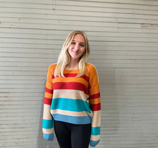Pendleton’s Bold Stripe Cotton Pullover Sweater for Women | Crane's Country Store