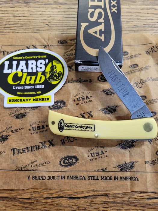 Case Knife 80032 Liars Club Special Edition Sodbuster Jr - Yellow Delrin Handle