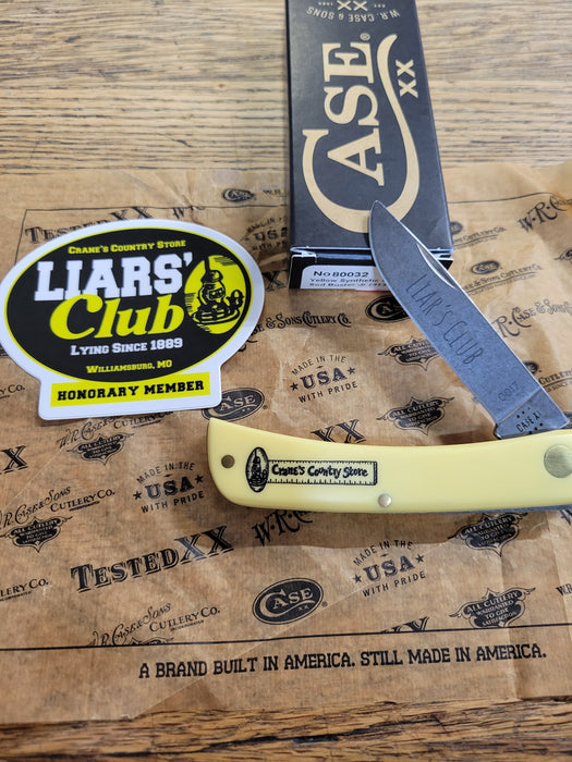 Case Knife 80032 Liars Club Special Edition Sodbuster Jr - Yellow Delrin Handle