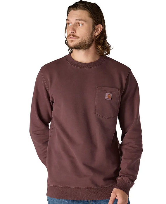 Carhartt Men's Relaxed Fit Garment Dye French Terry Crewneck Sweatshirt 106853