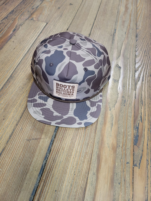 Crane's Camo Leather Patch Hat - Premium Richardson Snapback Collection - 2025