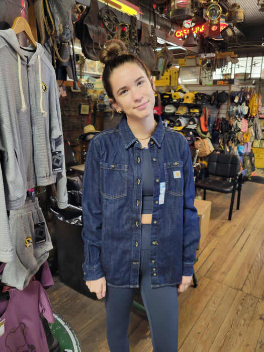Carhartt Women's Relaxed Fit Midweight Denim Long-Sleeve Over Shirt - Style 105492