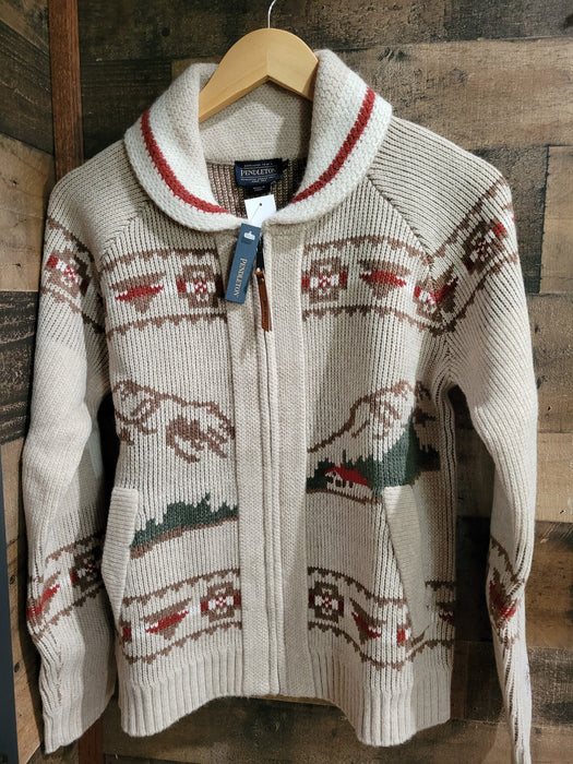 Pendleton Women's Alpine Lambswool Zip-Up Cardigan TC0132