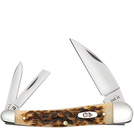 30094 SEAHORSE WHITTLER AMBER BONE CS PEACH SEED JIG