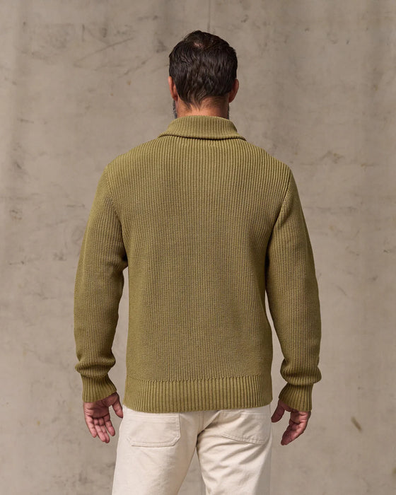 Vintage Cotton Shawl Neck Sweater 20307488