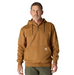 Man wearing a brown hoodie with a visible brand logo on a white background