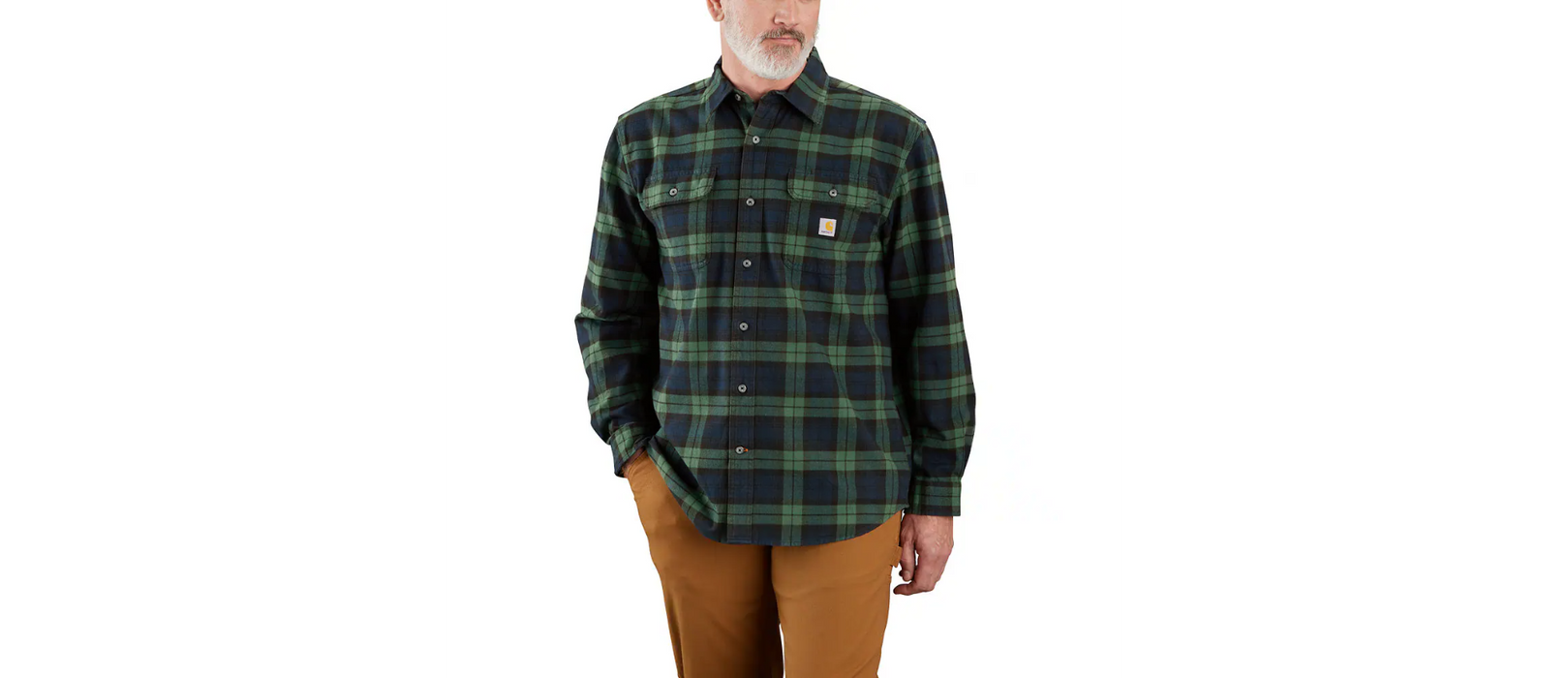 Carhartt Heavyweight Flannel Long-Sleeve Plaid Shirt 106356