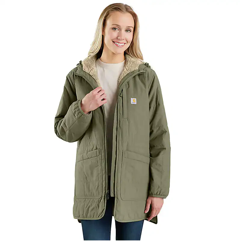 Carhartt Women's Rockford Insulated Hooded Coat - Sherpa-Lined