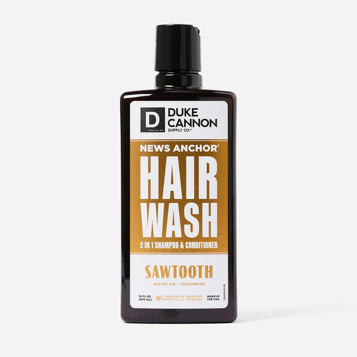 Duke Cannon News Anchor 2-in-1 Hair Wash - Sawtooth 14 oz