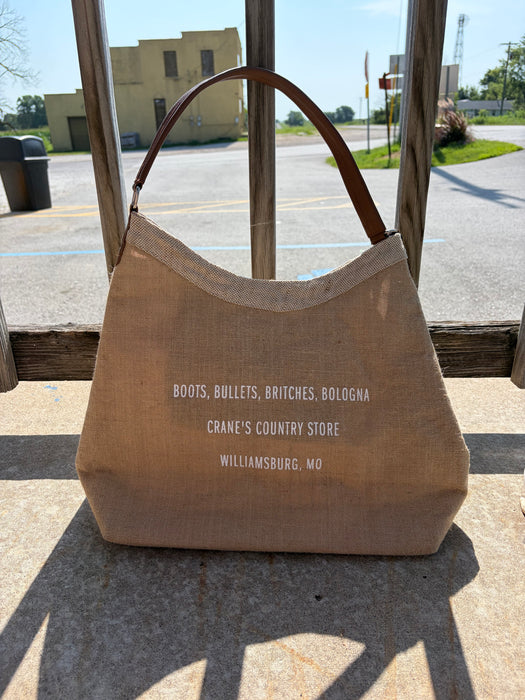 Apolis x Crane's Country Store Crescent Market Tote — Handwoven Golden Jute