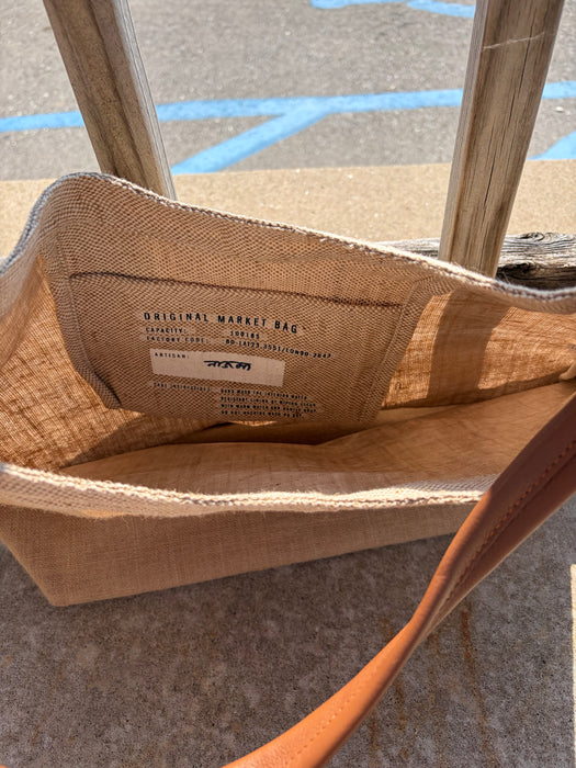 Apolis x Crane's Country Store Crescent Market Tote — Handwoven Golden Jute