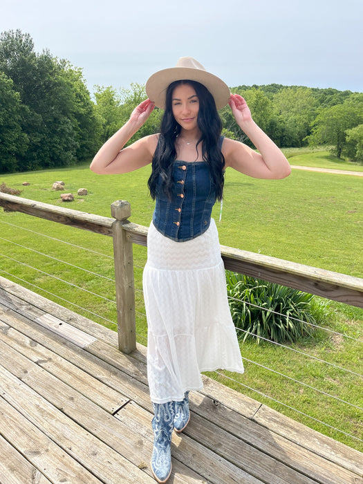 Dan Post Women's Denim Darlin' Western Cowboy Boots - DP5108