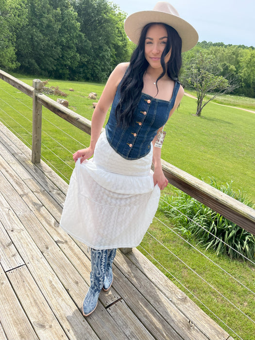 Dan Post Women's Denim Darlin' Western Cowboy Boots - DP5108