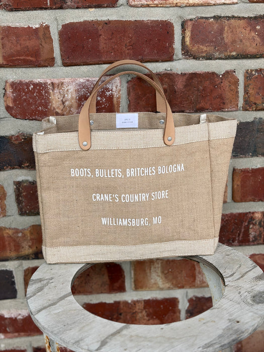 Apolis x Crane's Country Store Petite Market Bag - Fair Trade Jute Lunch Tote