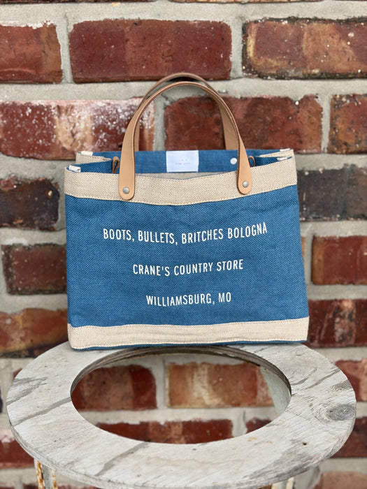 Apolis x Crane's Country Store Petite Market Bag - Fair Trade Jute Lunch Tote