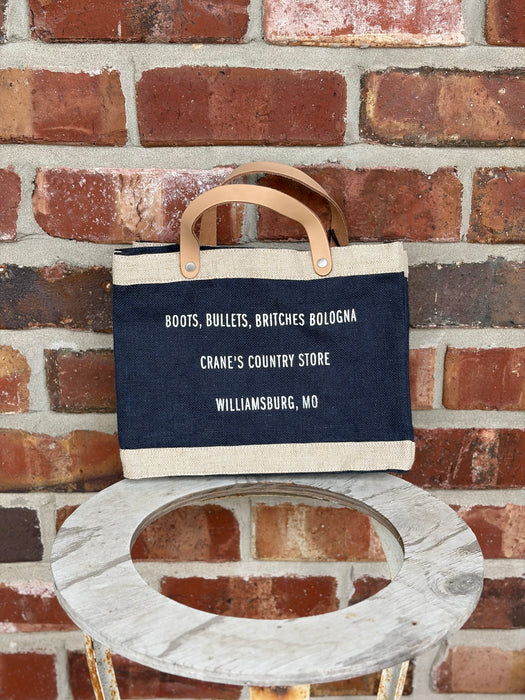 Apolis x Crane's Country Store Petite Market Bag - Fair Trade Jute Lunch Tote