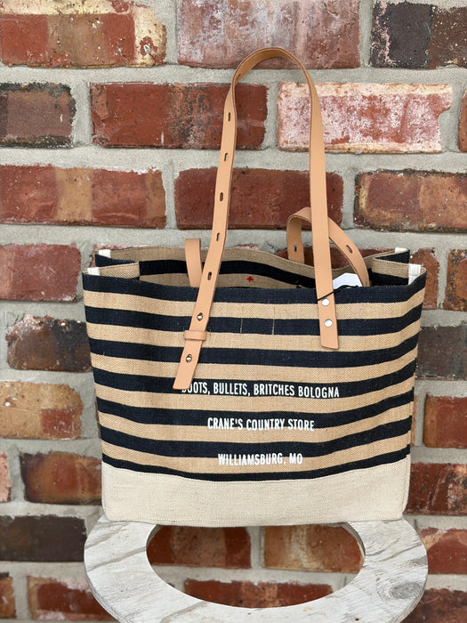Crane's Country Store x Apolis Custom Market Bag — Boots, Bullets, Britches & Bologna