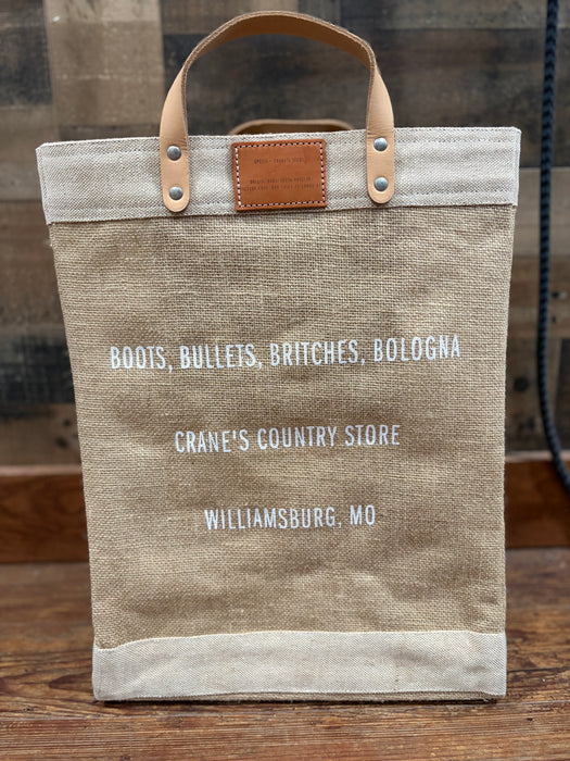 Apolis x Crane's Country Store Custom Market Bag - Fair Trade Jute Tote