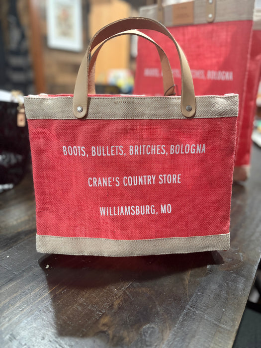 Apolis x Crane's Country Store Petite Market Bag - Fair Trade Jute Lunch Tote