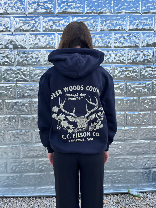 Filson Prospector Sweatshirt - Buck Graphic Hoodie - Night Sky - 20299486