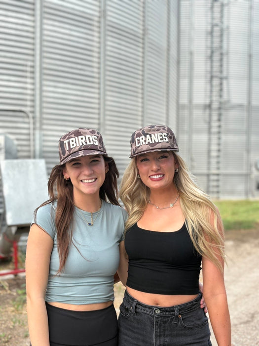 Richardson T-Birds and Cranes 256P Umpqua Gramps Cap - Bark Duck Camo with Brown Rope