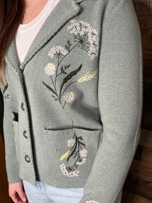 Pendleton Women's Floral Souvenir Cardigan - Botanical Embroidered Western Cardigan