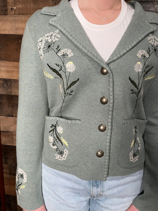Pendleton Women's Floral Souvenir Cardigan - Botanical Embroidered Western Cardigan
