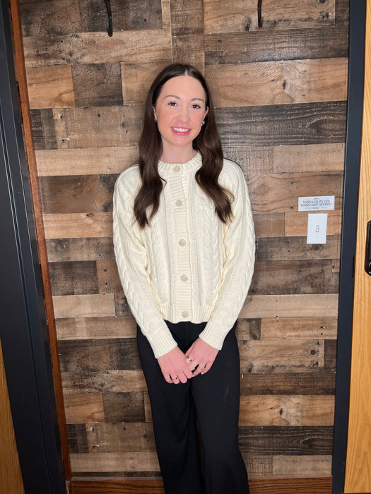 Pendleton Women's Cotton Cable Cardigan – Classic Knit Button-Front Sweater