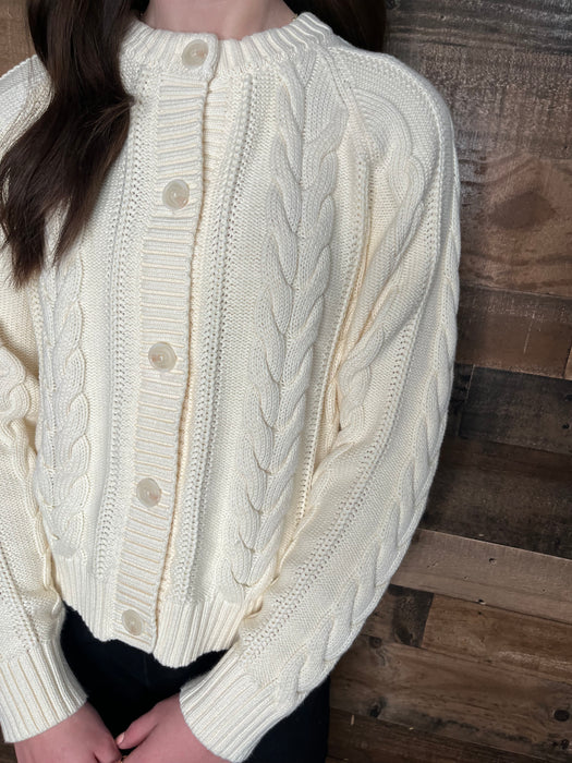 Pendleton Women's Cotton Cable Cardigan – Classic Knit Button-Front Sweater