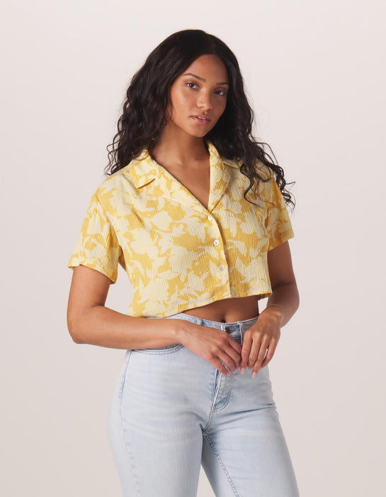 The Normal Brand Ezra Crepe Cropped Shirt