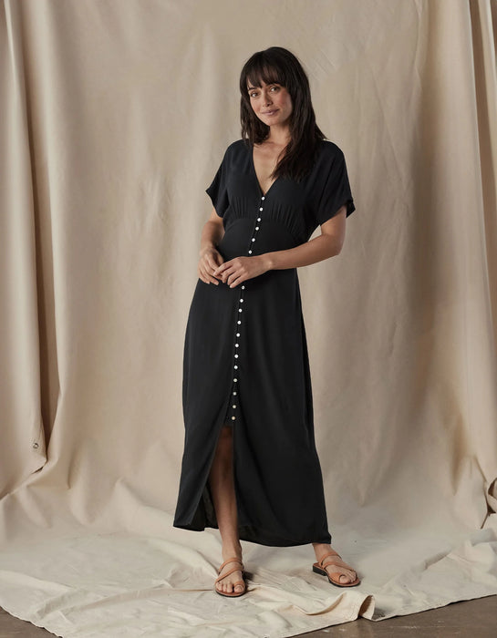 Normal Brand Women's Aria Crepe Button Thru Maxi Dress