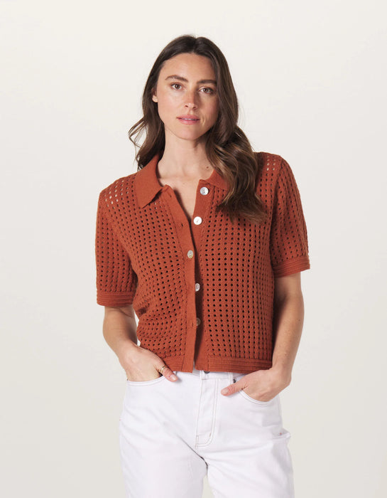 The Normal Brand Sierra Open Knit Button Down