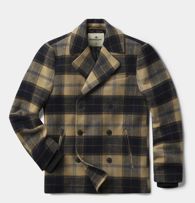 Normal Brand Lan Jacket Navy Windowpane Plaid