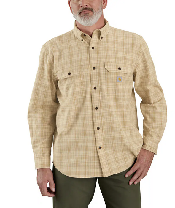 Carhartt Loose Fit Midweight Chambray Long-Sleeve Plaid Shirt 106355