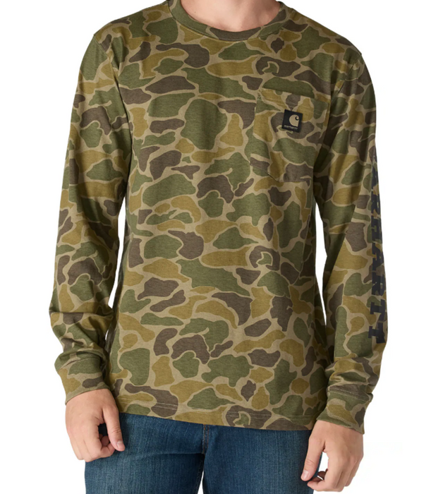 Carhartt Men's Heavyweight Long-Sleeve Camo Graphic Tee - 107043