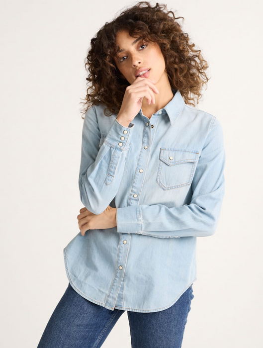 Pendleton Women's Chambray Gambler Shirt - Western Style Long Sleeve - TM502