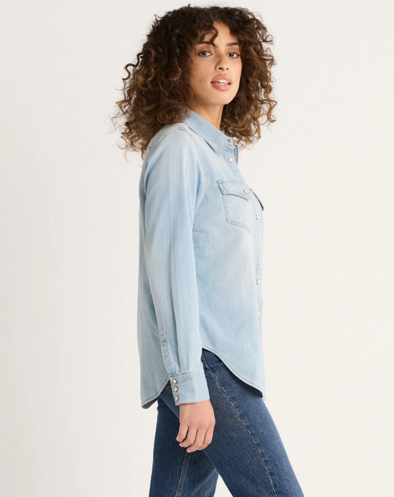 Pendleton Women's Chambray Gambler Shirt - Western Style Long Sleeve - TM502