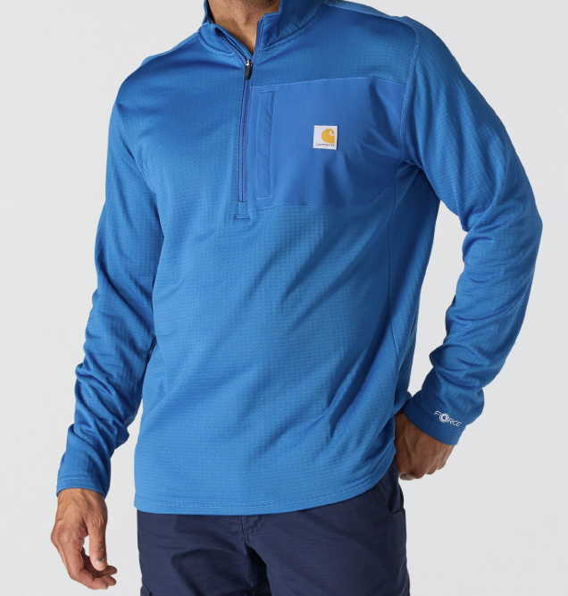 Carhartt Force® Relaxed Fit Mock Neck Half-Zip Fleece-Lined Work Shirt - 106423