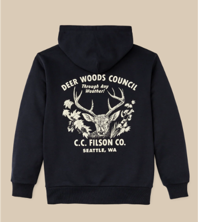 Filson Prospector Sweatshirt - Buck Graphic Hoodie - Night Sky - 20299486