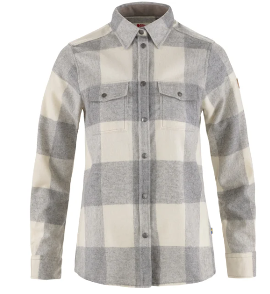 Fjall Raven Canada Shirt for Women - Fog-Chalk White Flannel  F90835