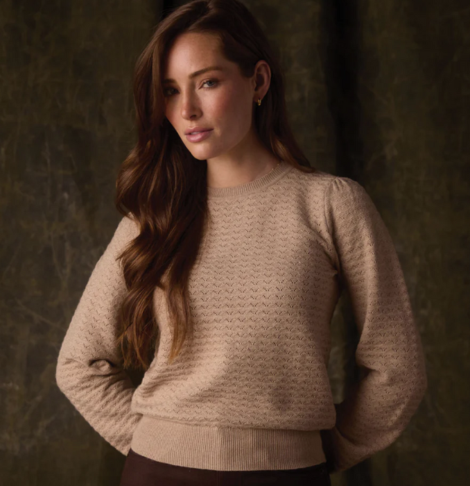 The Normal Brand Olivia Pointelle Crew Sweater - F2SOLVPS