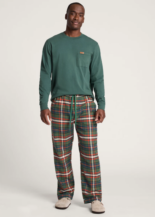 Pendleton Men's Brushed Flannel Pajama Pants - Classic Comfort Lounge & Sleep Bottoms