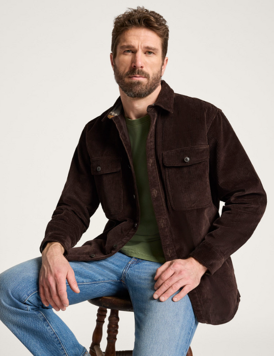 Pendleton Men's Belmont Corduroy Shirt-Jacket - Soft Cotton Corduroy with Patterned Trim