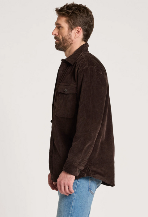 Pendleton Men's Belmont Corduroy Shirt-Jacket - Soft Cotton Corduroy with Patterned Trim