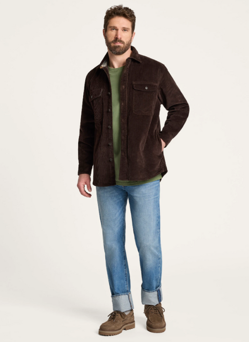 Pendleton Men's Belmont Corduroy Shirt-Jacket - Soft Cotton Corduroy with Patterned Trim
