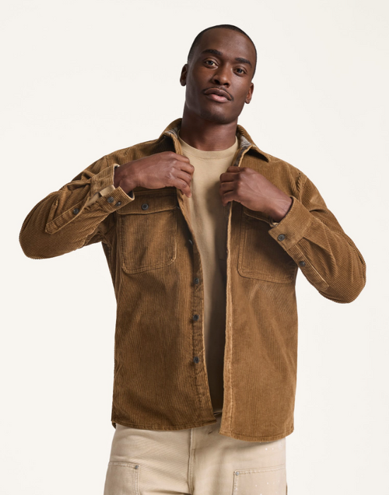 Pendleton Men's Belmont Corduroy Shirt-Jacket - Soft Cotton Corduroy with Patterned Trim