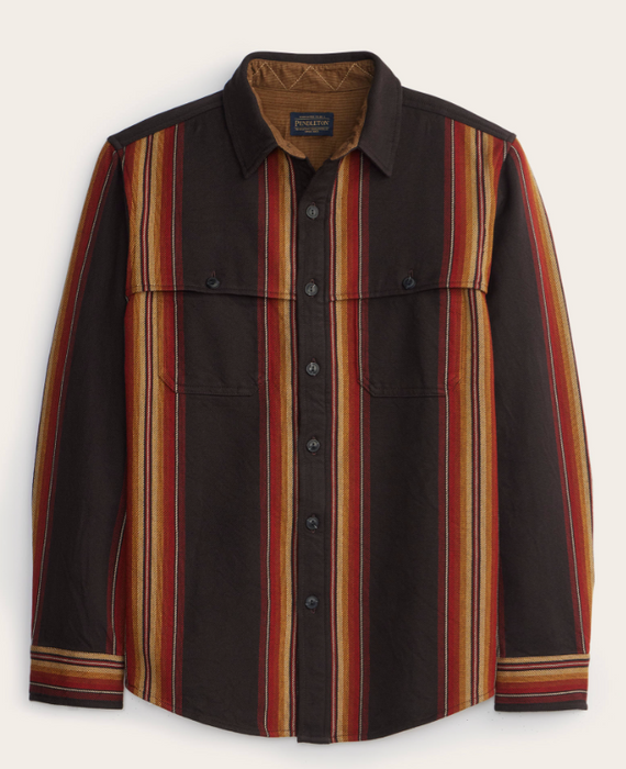 Pendleton Men's Weston Cotton Twill Shirt - Heavyweight Brushed Cotton with Elbow Patches