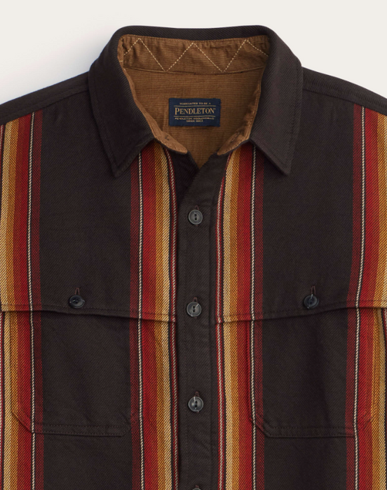 Pendleton Men's Weston Cotton Twill Shirt - Heavyweight Brushed Cotton with Elbow Patches